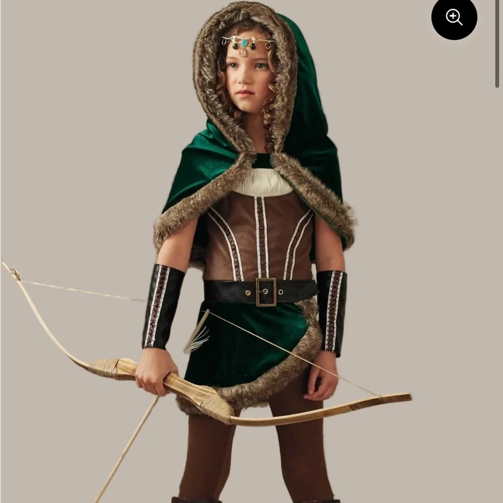 Kids Archer Costume with Green and Brown Colors